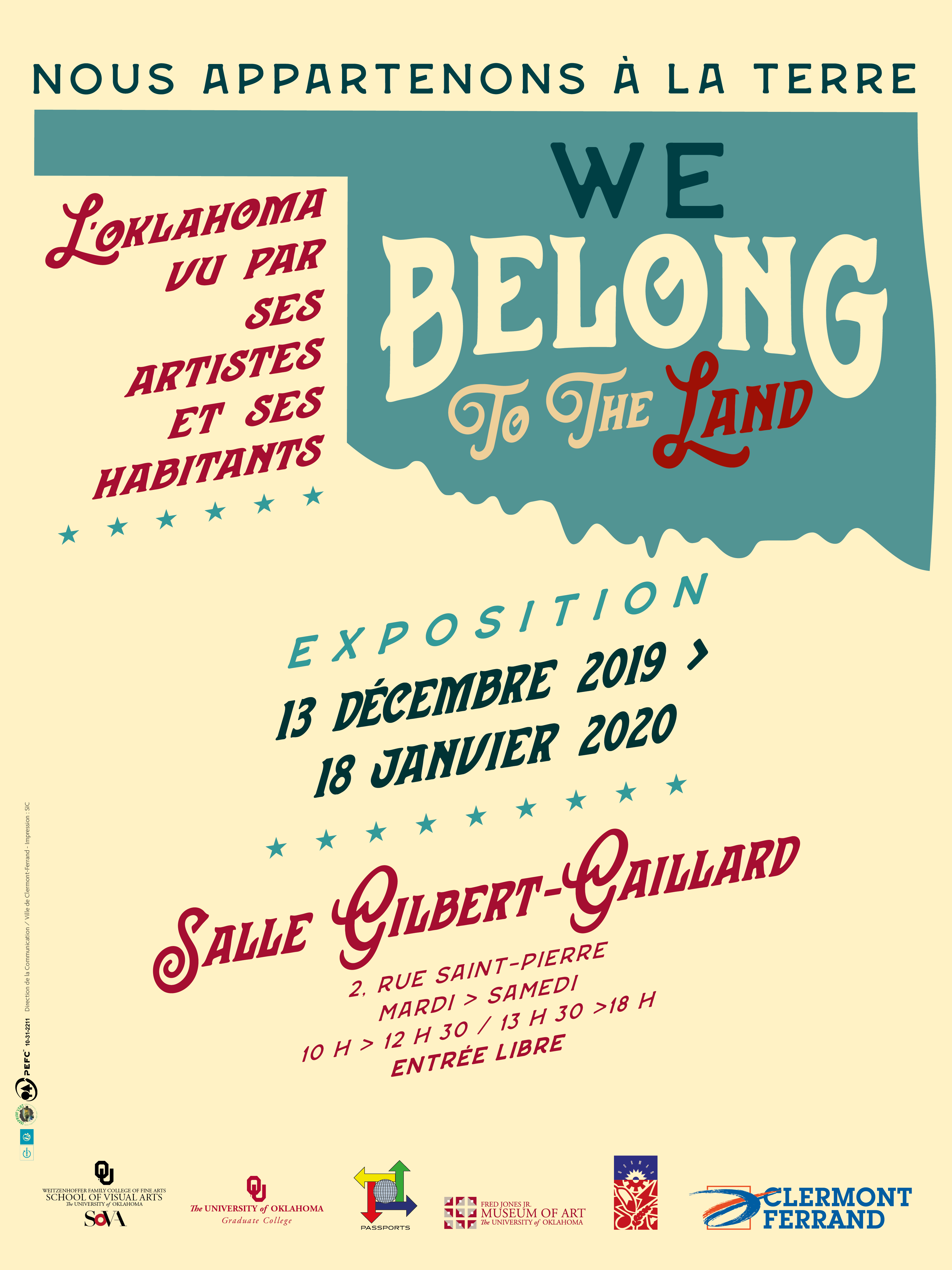 Affiche 30x40 We belong to the Land